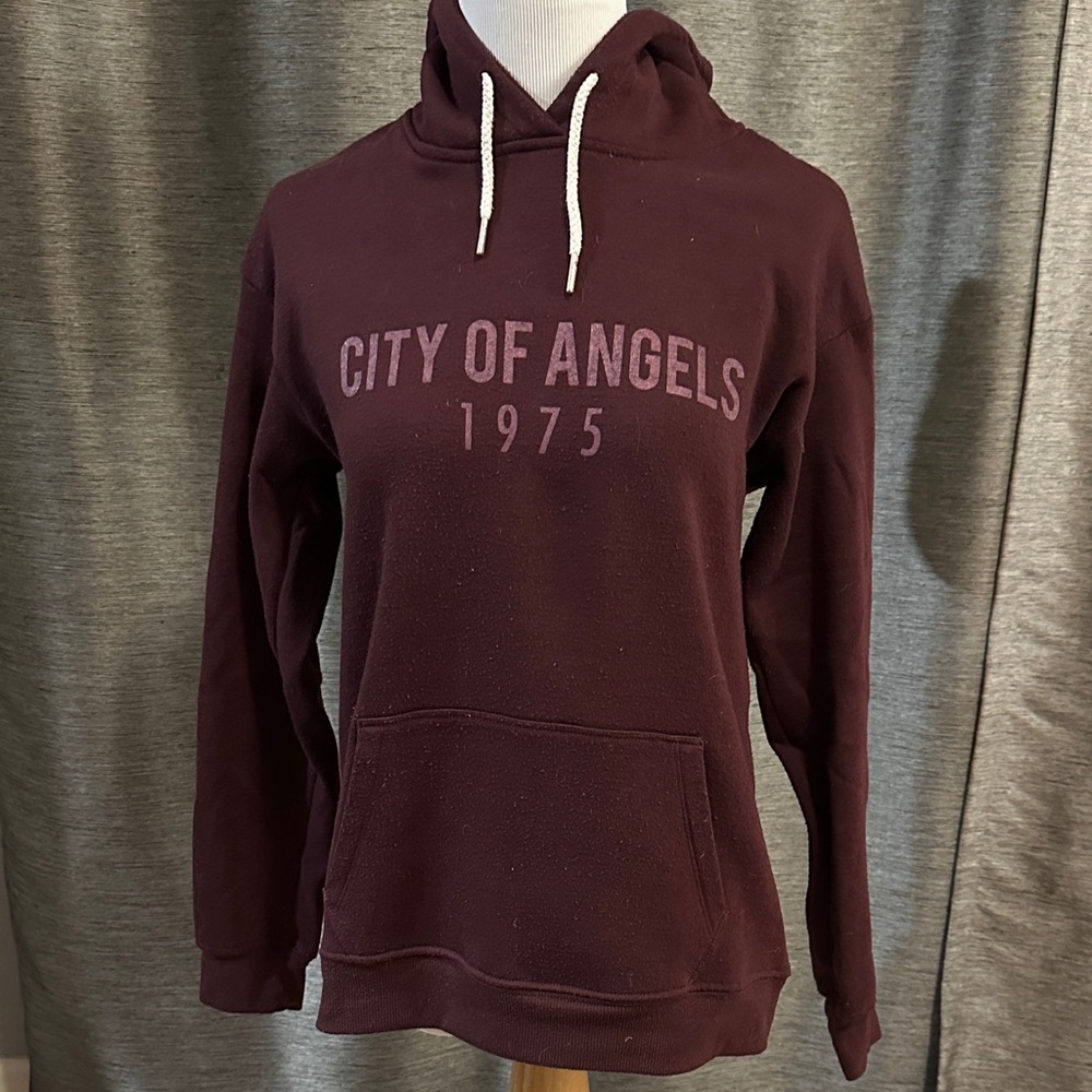 Garage Maroon Hoodie with White Accents